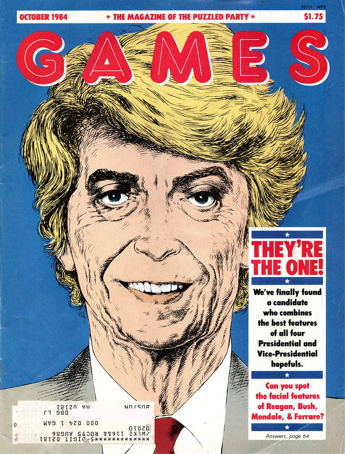 Games magazine, October 1984, cover Games magazine, October 1984, cover
