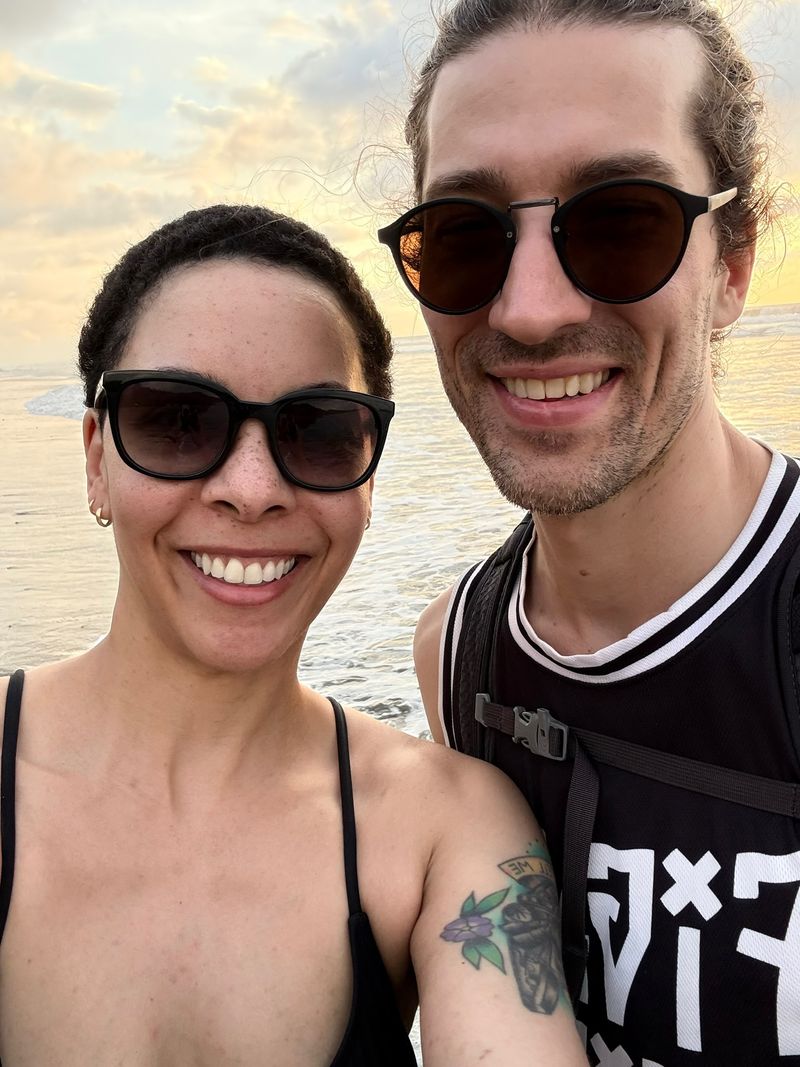 Joshua and Jasmine at the beach in Costa Rica