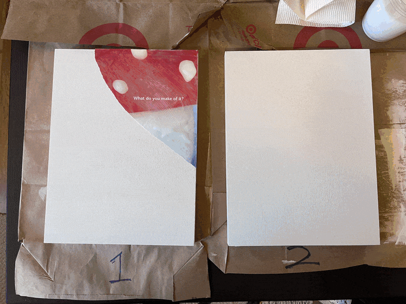 GIF animation of collages in process